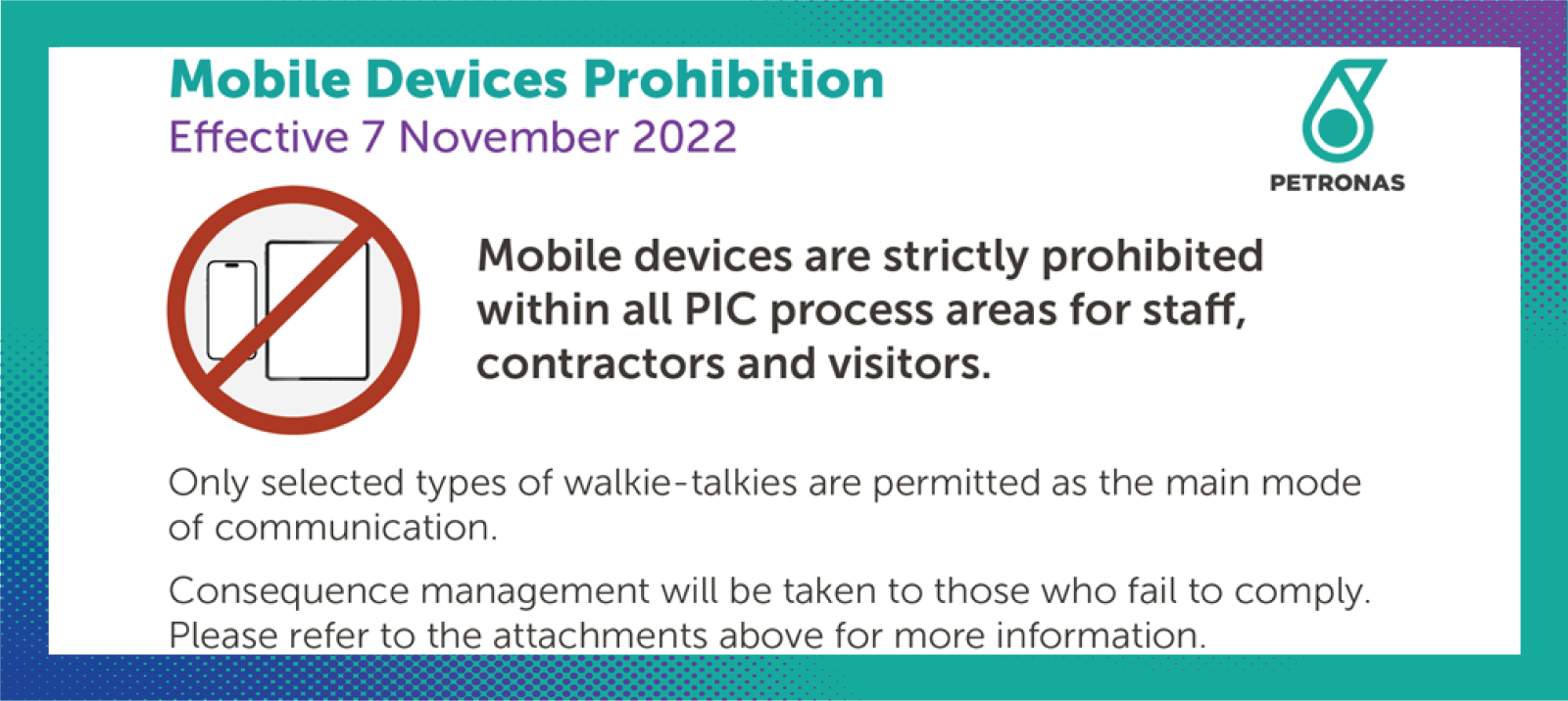 Mobile Devices Prohibition